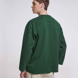Dropped Shoulder Sweatshirt With Patch Chest Pocket