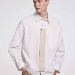 Hidden Placket Shirt With Classic Chest Pocket