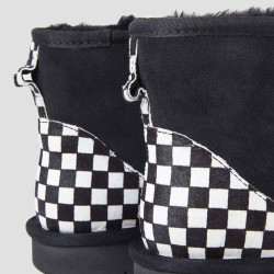 Checkerboard Pattern Boots