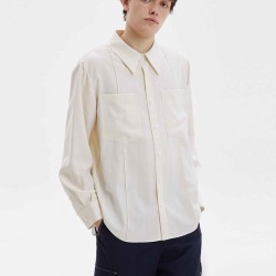 Basic Linen Blend Long Sleeve Shirt
