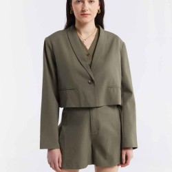 Single-breasted Cropped Blazer