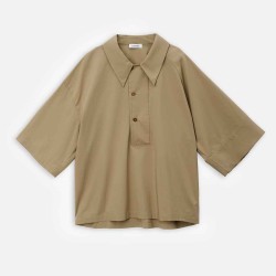 Short-Sleeve Cotton Blend Polo Shirt
